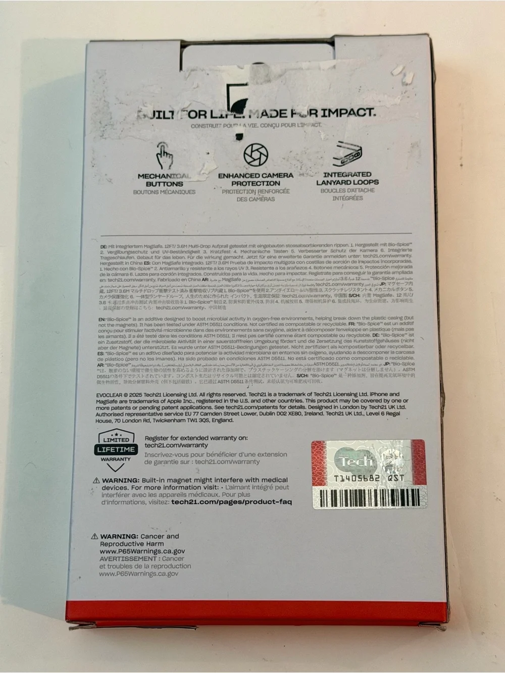 Tech21 EvoClear Clear iPhone 6.6